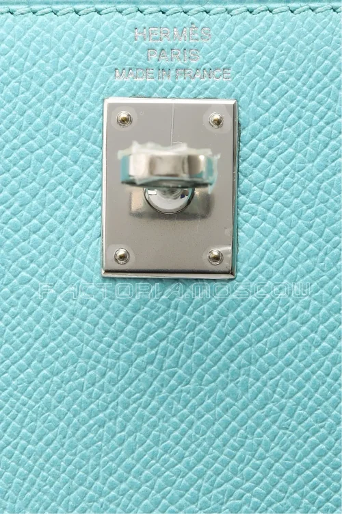Hermes Kelly 25 Sellier Bleu Atoll Epsom PHW