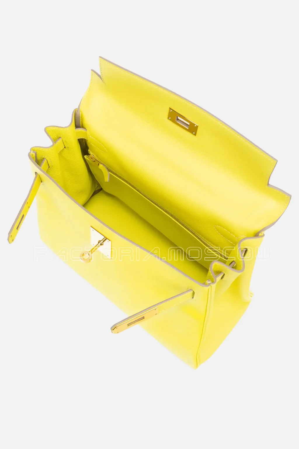 Hermès Kelly Retourne 28 Evercolor Lime GHW
