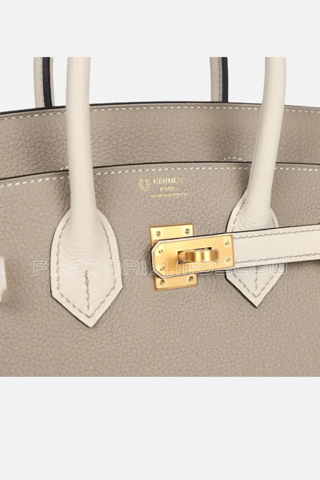 Hermès Special Order (HSS) Birkin 25 Gris Asphalte and Craie Togo Brushed GHW
