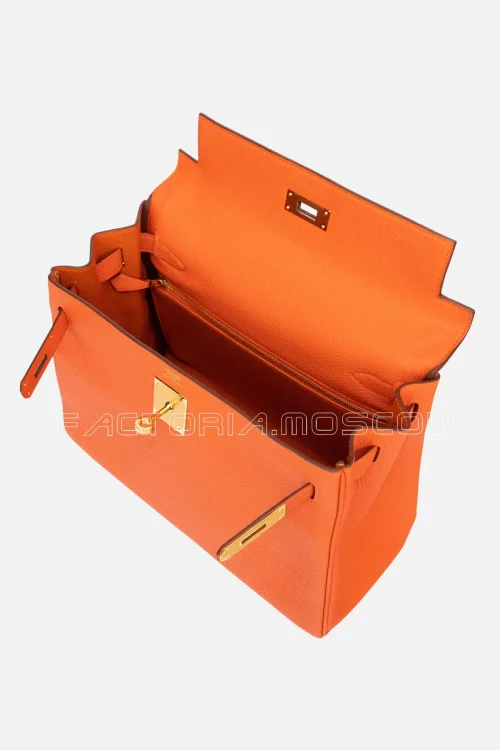 Hermès Kelly Retourne 28 Togo Feu GHW