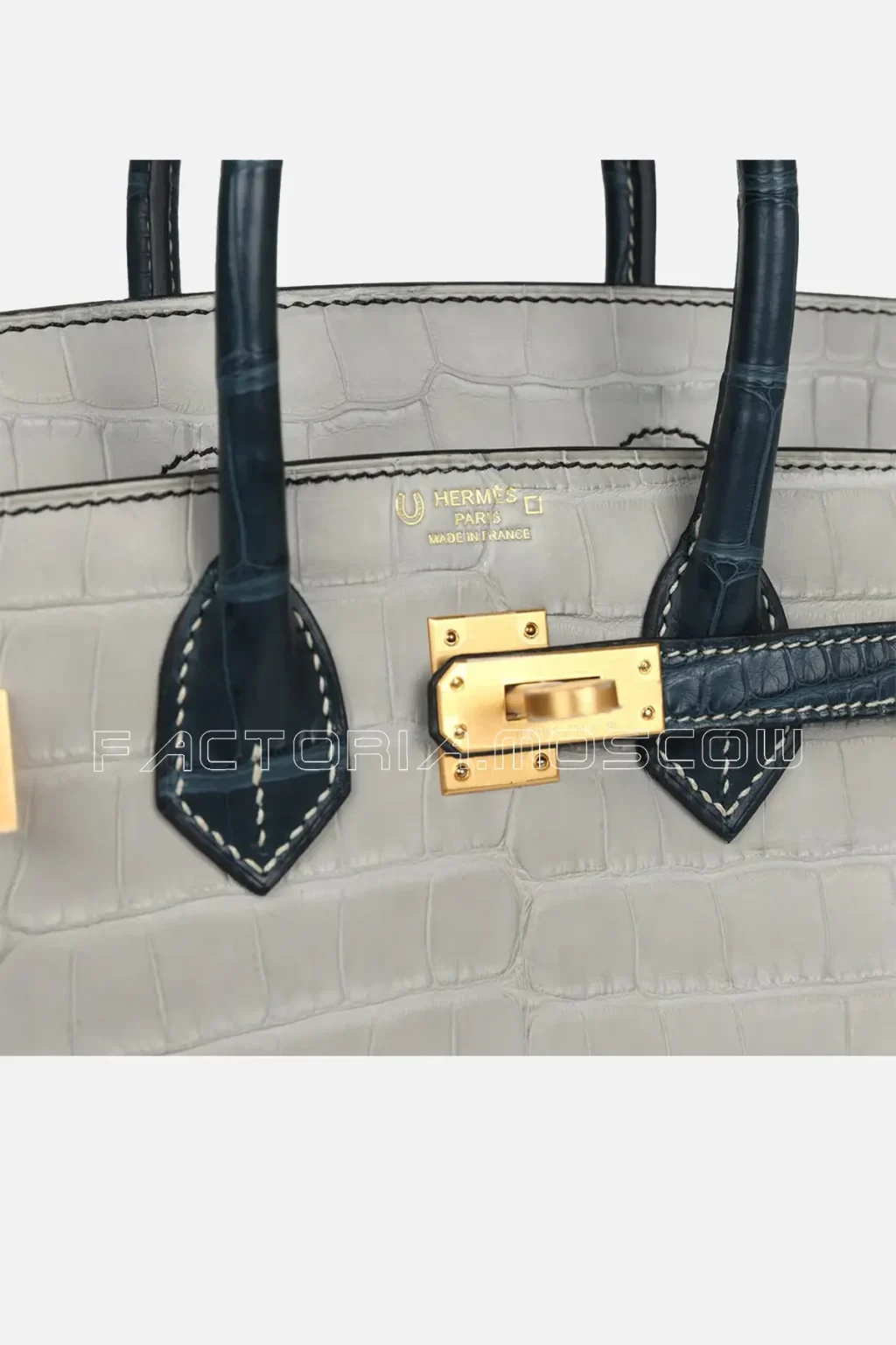 Hermès Special Order (HSS) Birkin 25 Gris Perle and Vert Rousseau Matte Alligator Brushed GHW