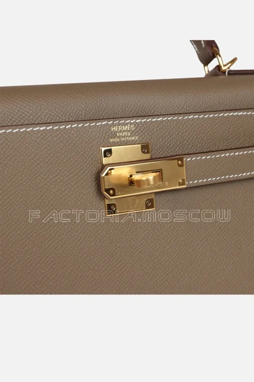 Hermès Kelly Sellier 28 Etoupe Epsom GHW