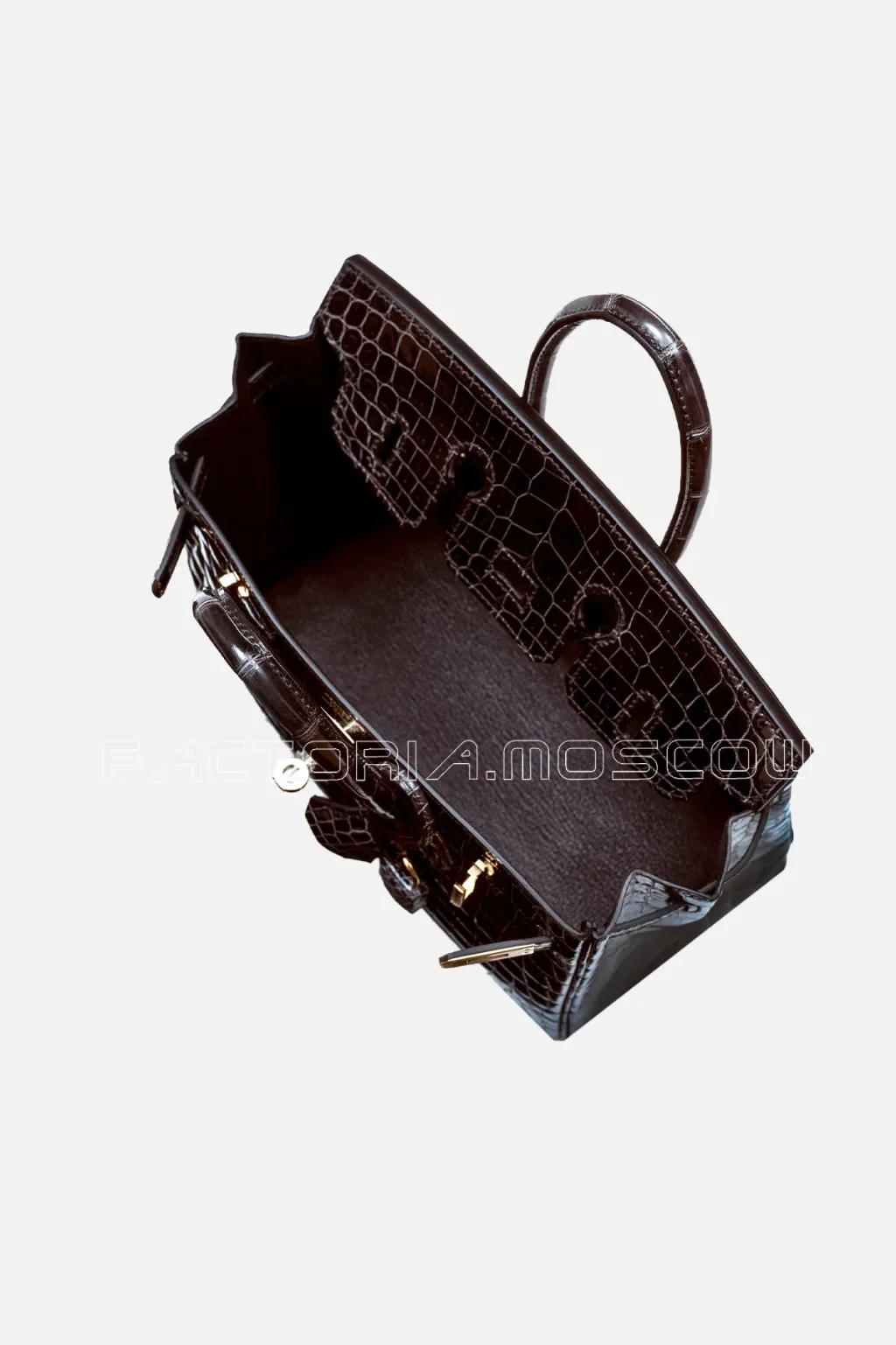 Hermès Birkin 25 Shiny Niloticus Crocodile Colour Graphite GHW