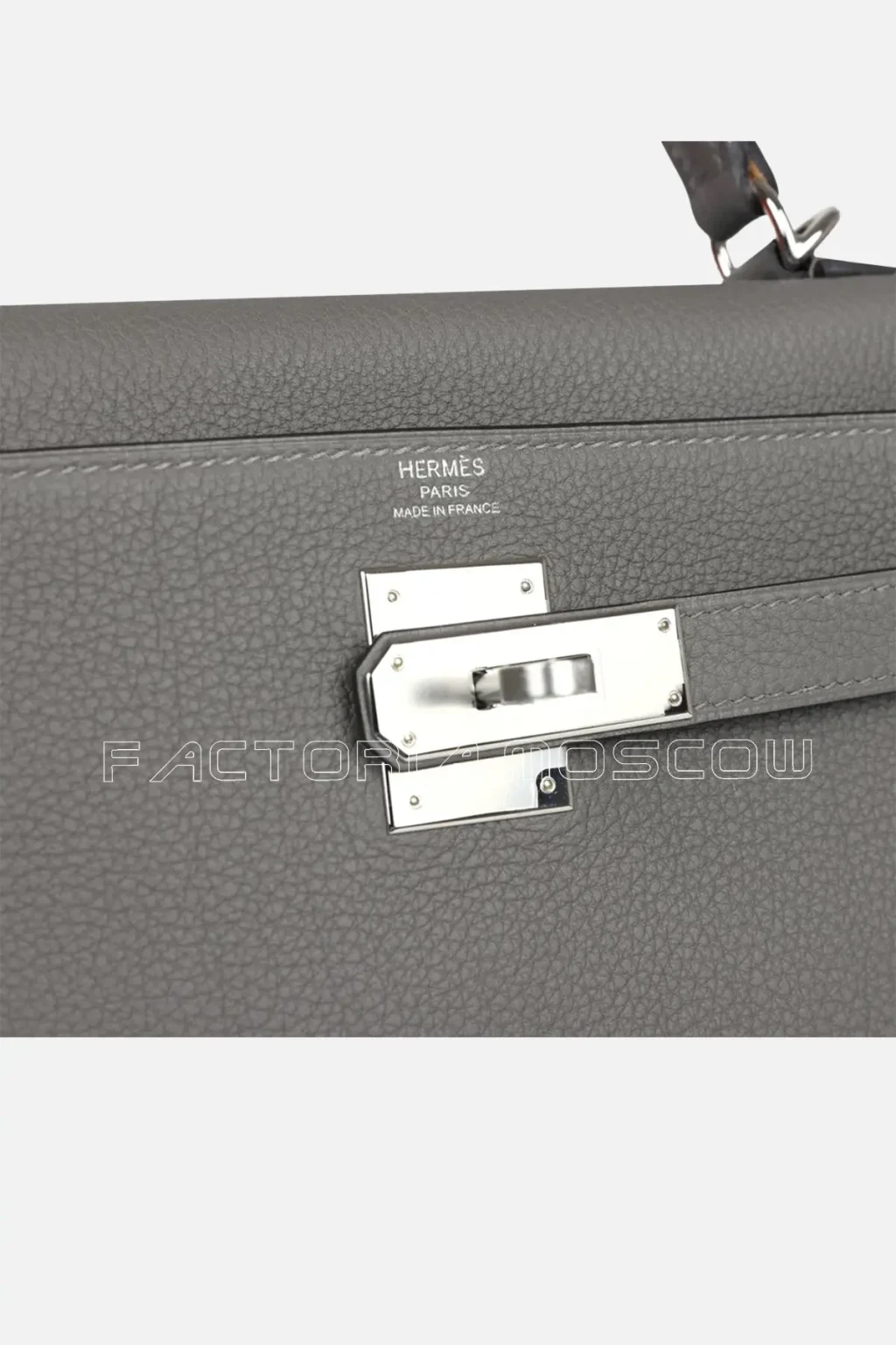 Hermès Kelly Retourne 28 Gris Meyer Togo PHW