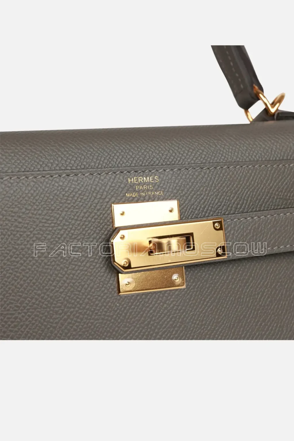 Hermès Kelly Sellier 28 Gris Meyer Epsom GHW