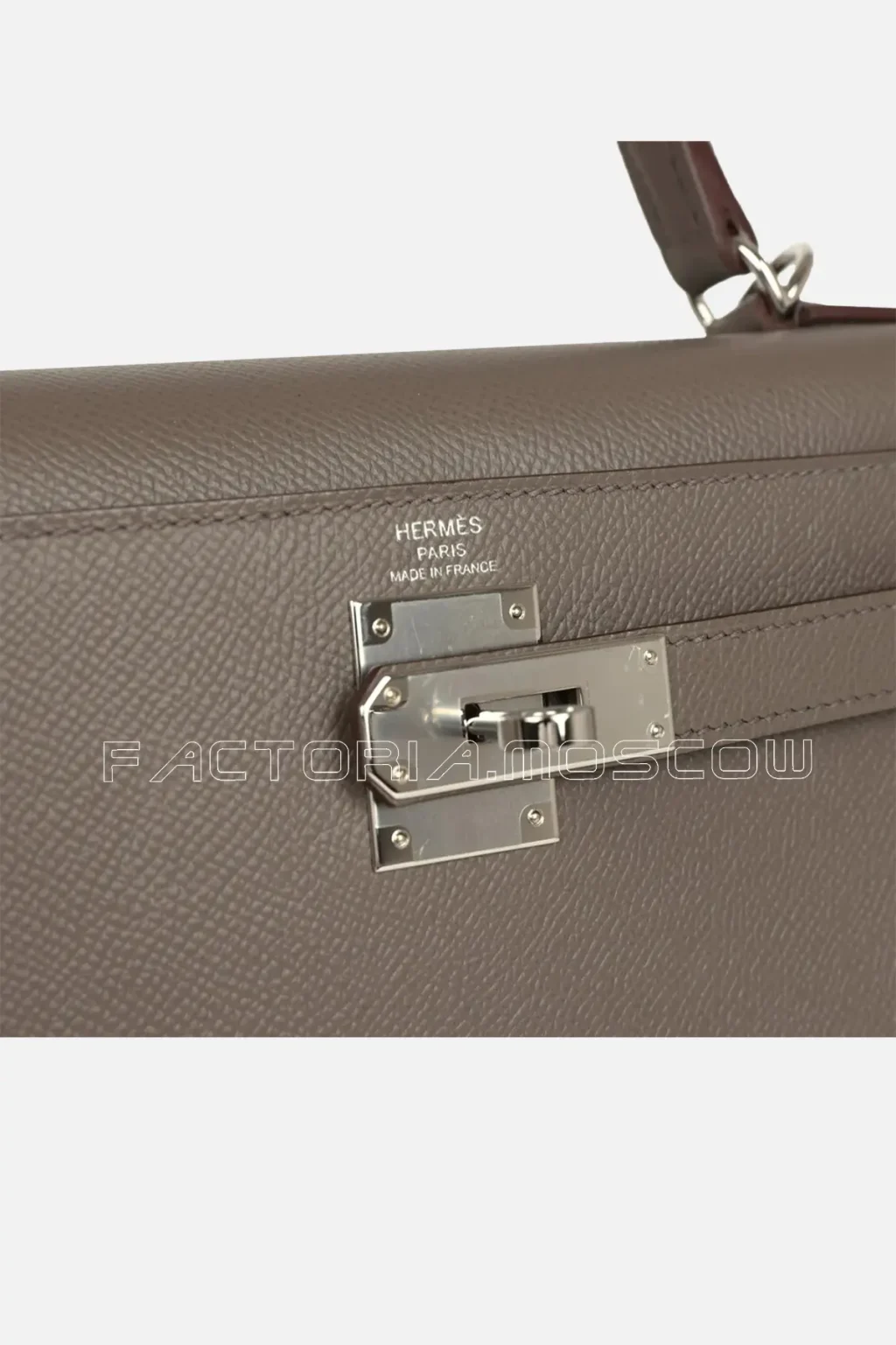 Hermès Kelly Sellier 28 Etain Epsom PHW