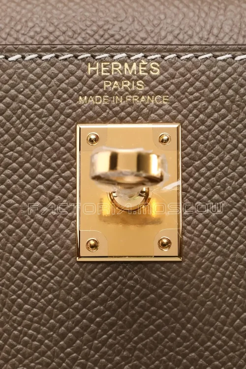 Hermes Kelly 25 Sellier Étoupe Epsom GHW