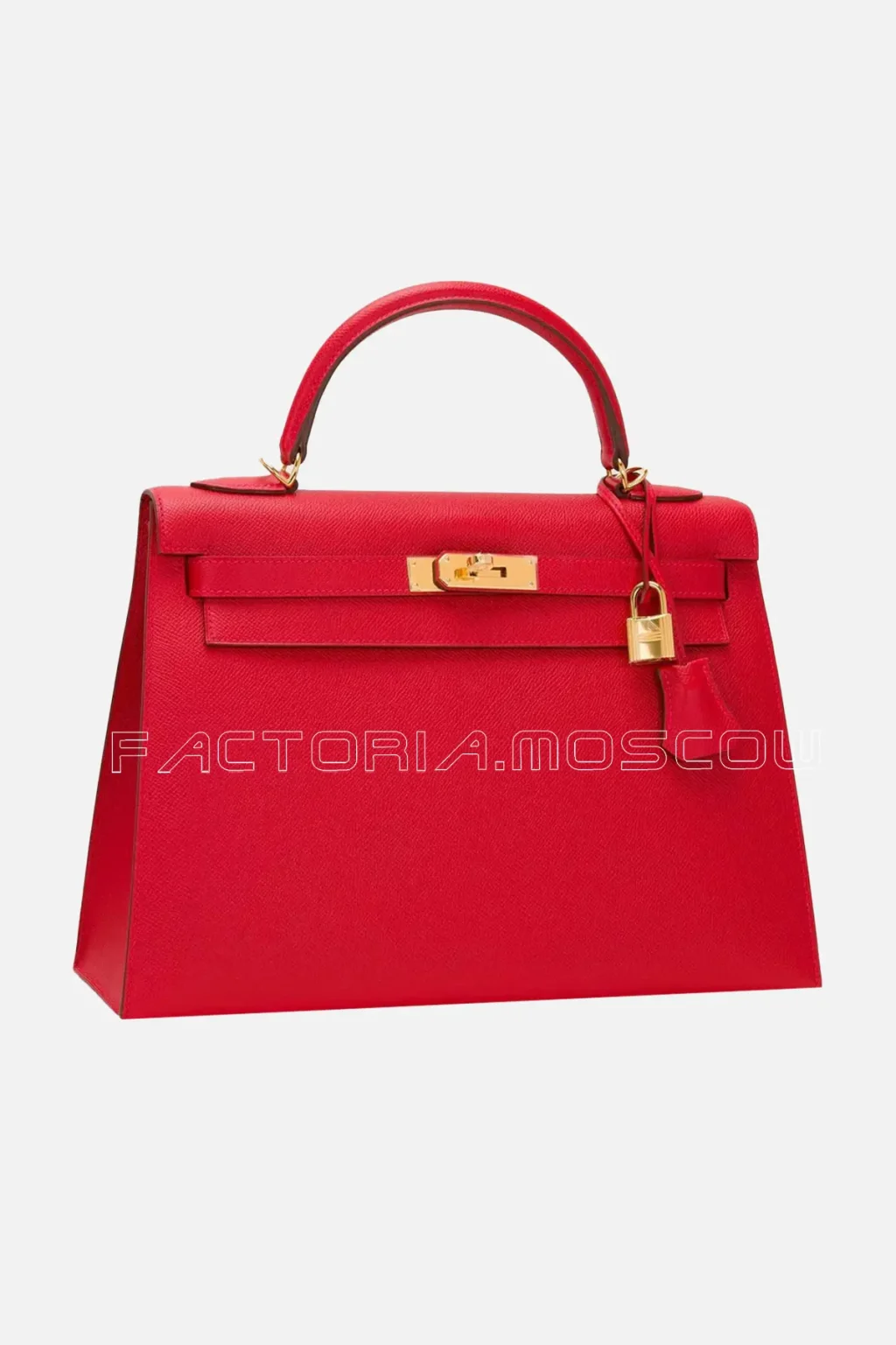 Hermes Sellier Kelly 32 Epsom Colour Rouge Casaque GHW