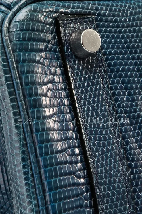 Hermes Birkin 25 Bleu de Malte Lizard PHW