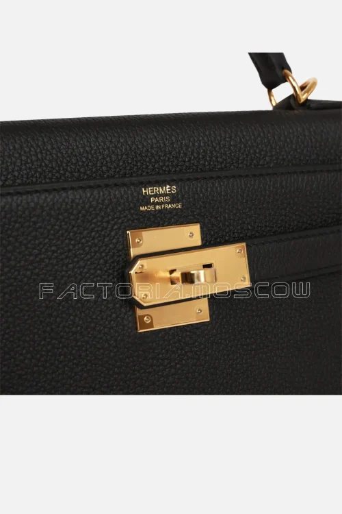 Hermès Kelly Retourne 28 Black Togo GHW