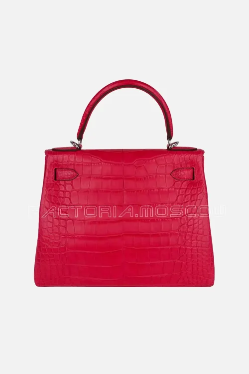 Hermes Kelly 28 Bag Rose Extreme Matte Alligator PHW