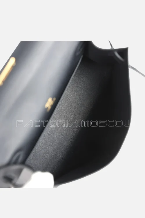 Hermès Kelly Pochette Swift Colour Black GHW