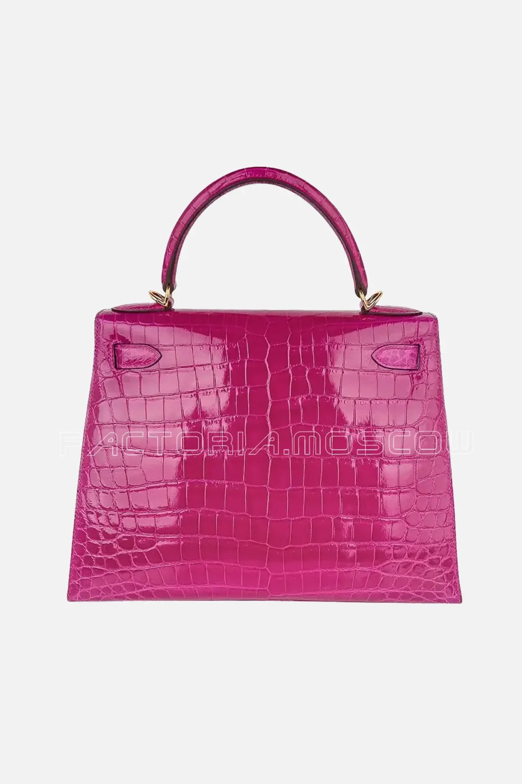 Hermes Kelly 28 Sellier Bag Rose Scheherazade Crocodile GHW