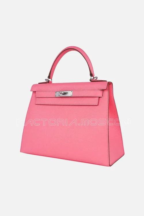 Hermes Kelly 28 Sellier Rose Confetti PHW Epsom Bag