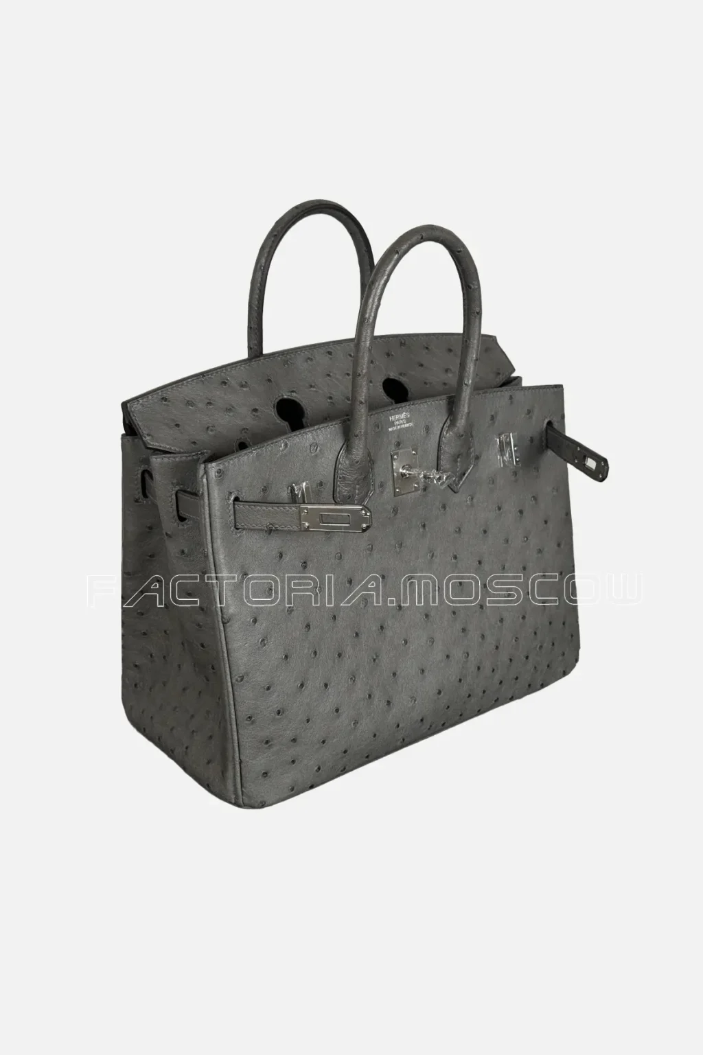 Hermes Birkin 25 Ostrich Colour Gris Etain PHW