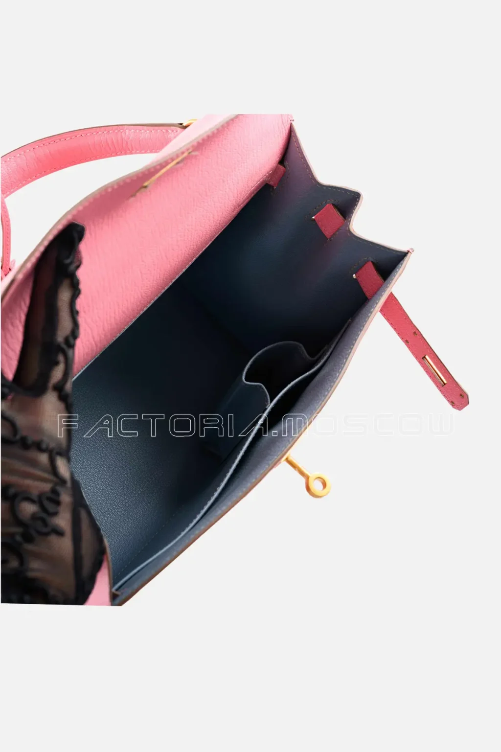 Hermes HSS Kelly Sellier 28 Rose Confetti & Blue Paradis Chevre Brushed GHW
