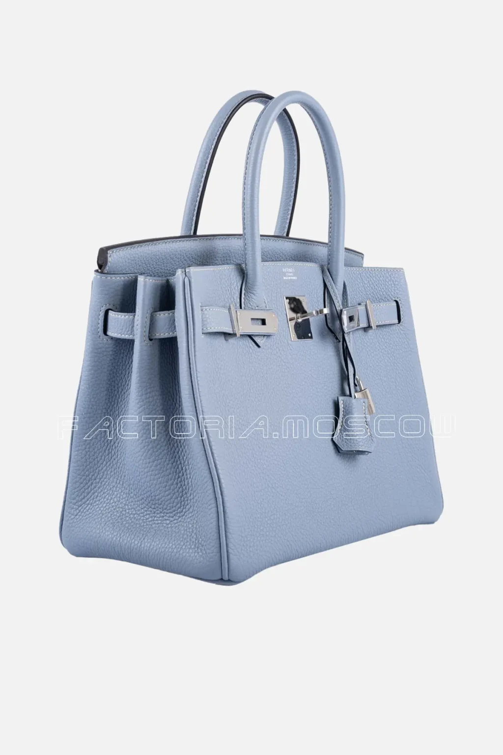 Hermes Birkin 30 Blue Saint Cyr Clemence PHW