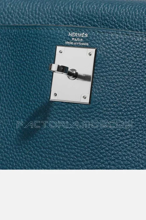 Hermès Kelly Retourne 28 Togo Colour Blue Colvert PHW