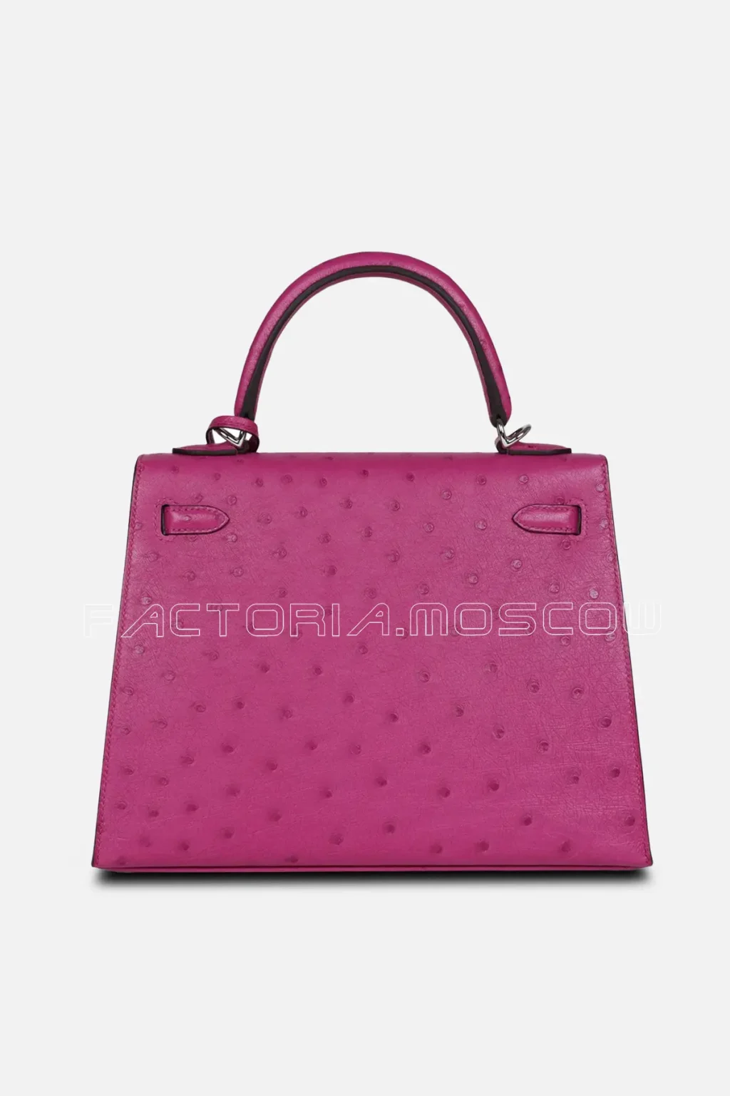 Hermès Kelly Sellier 25 Rose Pourpre Ostrich PHW