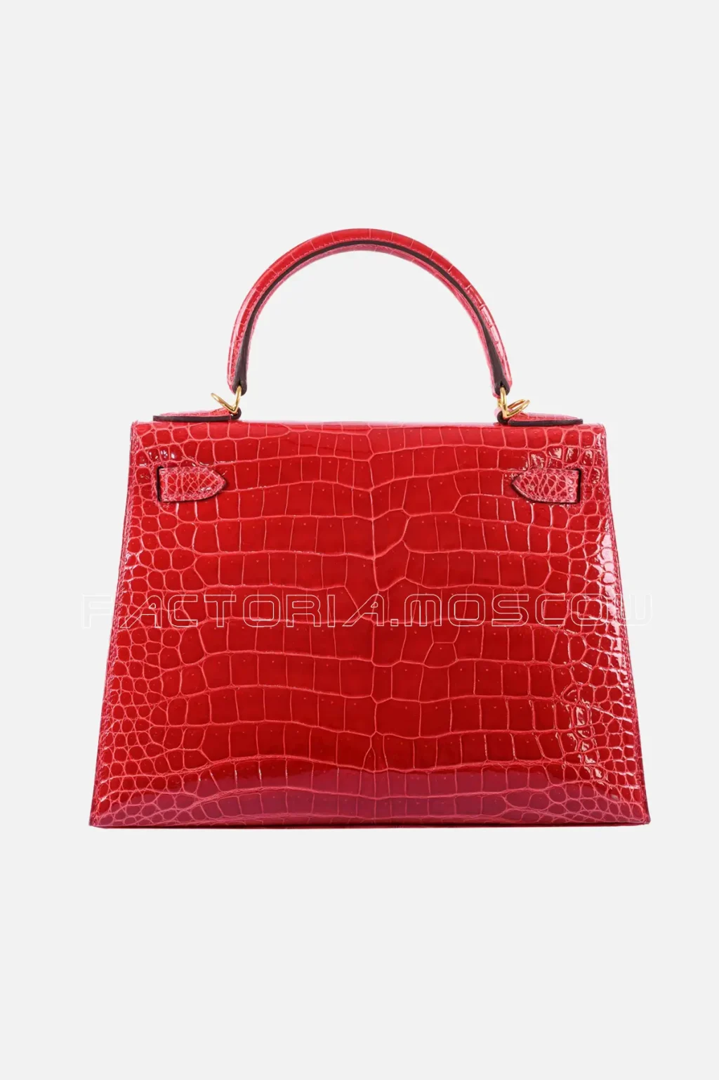 Hermes Kelly Sellier 28 Shiny Braise Porosus Crocodile GHW
