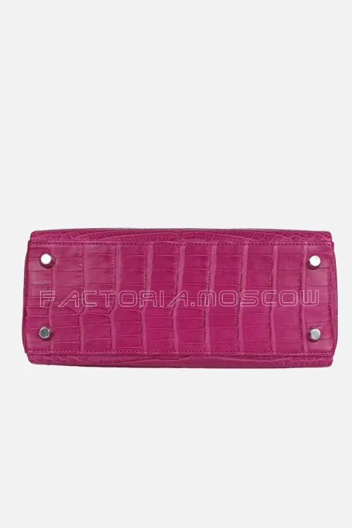 Hermès Kelly Retourne 25 Rose Sheherazade Matte Alligator PHW