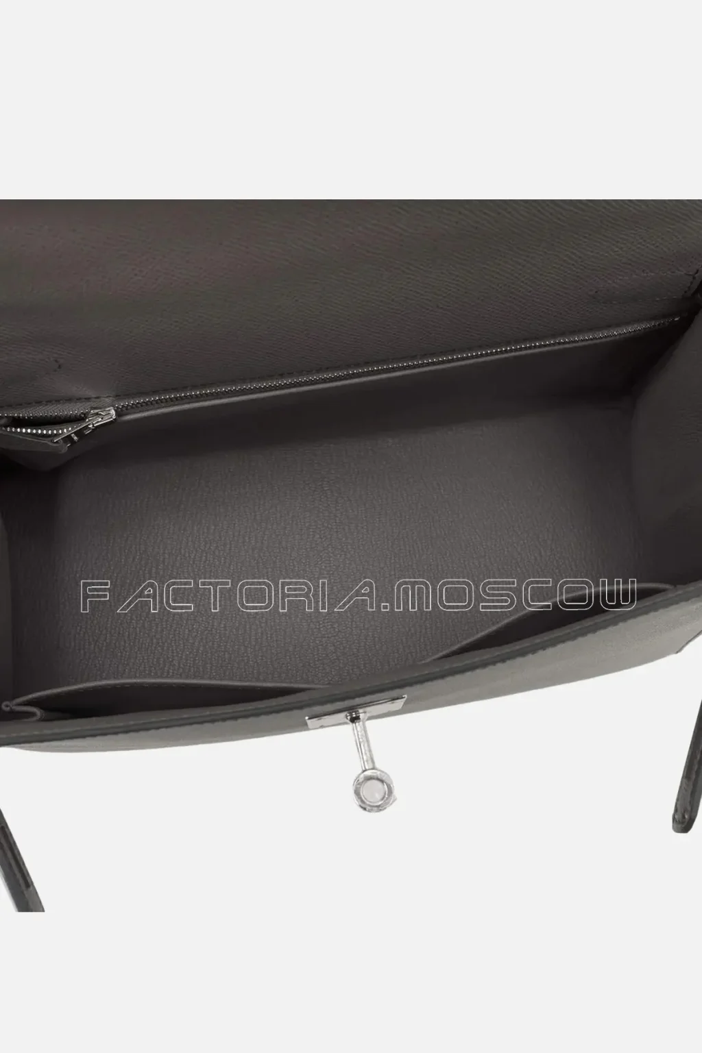 Hermes HSS Kelly Sellier 28 Bi-Color Etain And Black Epsom PHW