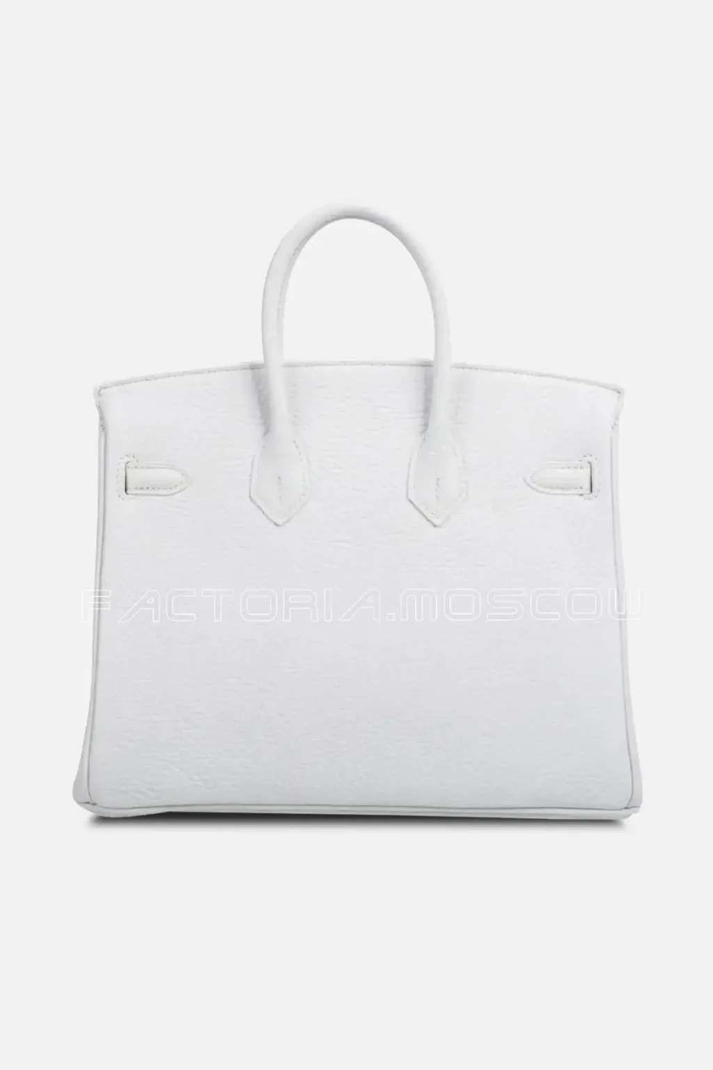 Hermes Birkin 25 Bag HSS White Clemence Trench Interior Brushed PHW