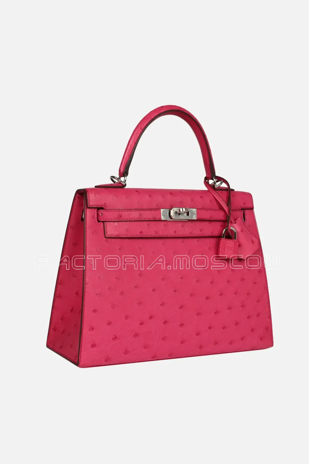 Hermès Kelly 25 Sellier Rose Tyrien Ostrich PHW