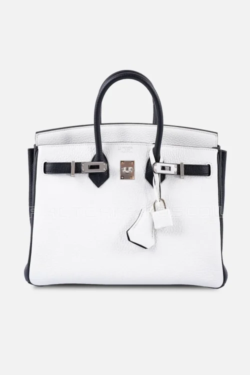Hermes HSS Birkin 25 Black and White Togo PHW