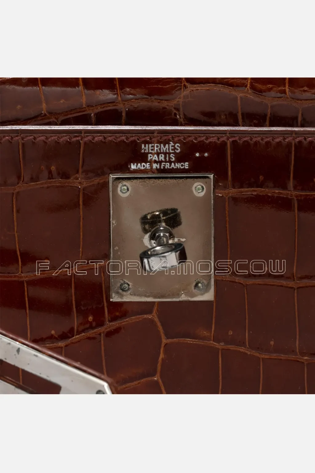 Hermes Kelly Sellier 28 Crocodile Niloticus Colour Havane PHW