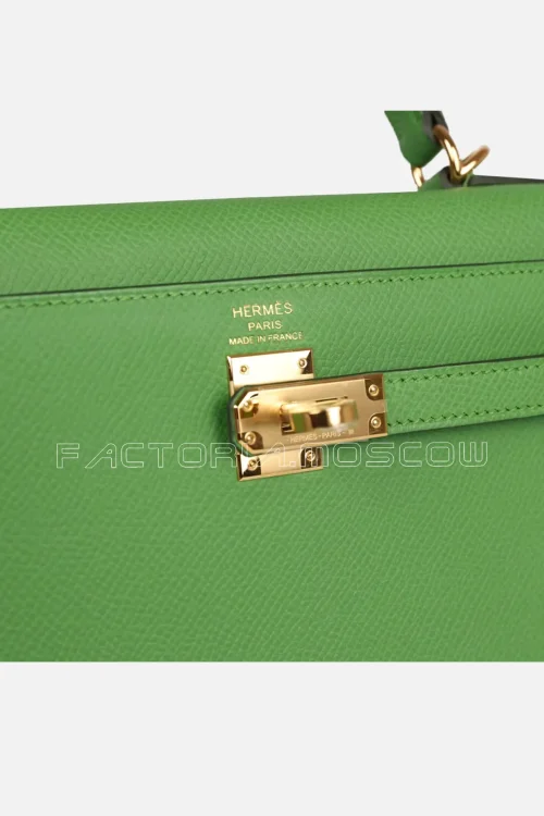 Hermès Kelly Sellier 25 Vert Yucca Epsom GHW