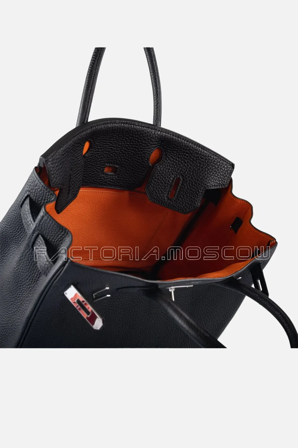 Hermes Birkin 30 Bi-color Black Togo And Orange H PHW