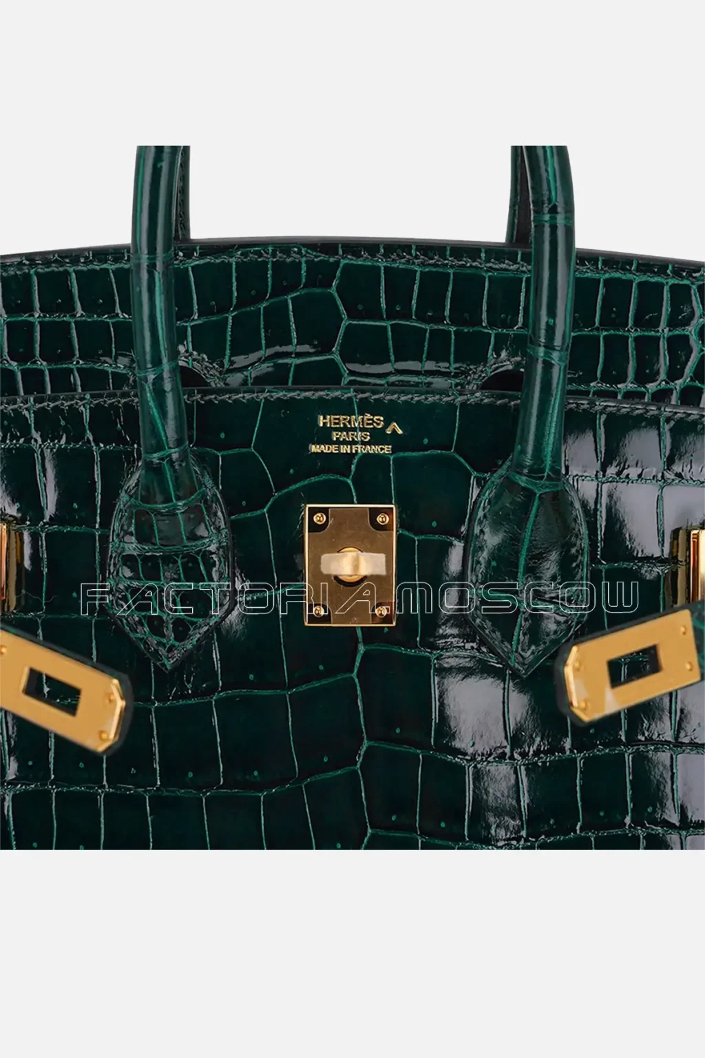 Hermes Birkin 25 Sellier Colour Vert Fonce Porosus Crocodile GHW