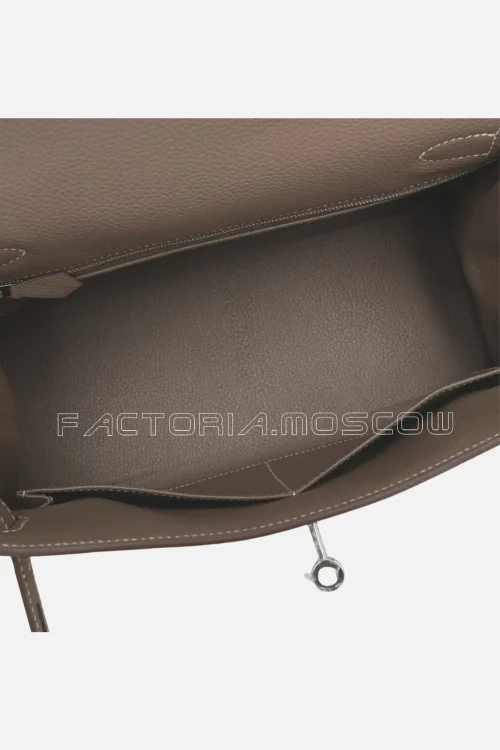 Hermès Kelly Retourne 28 Togo Colour Etoupe PHW