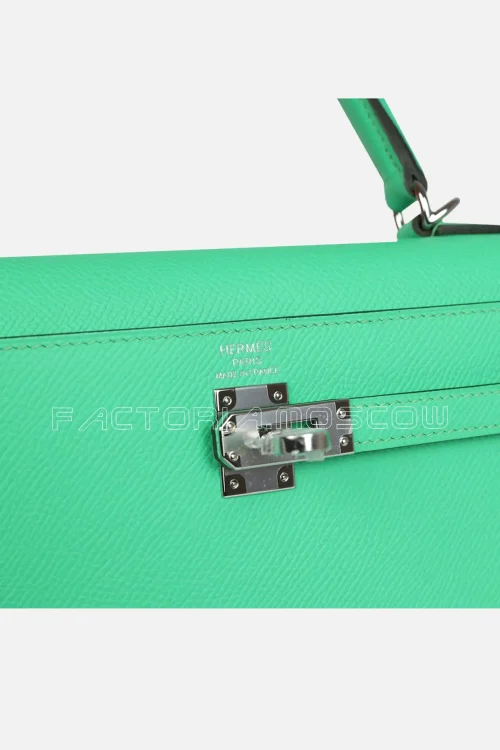 Hermès Kelly Sellier 25 Vert Comics Epsom PHW