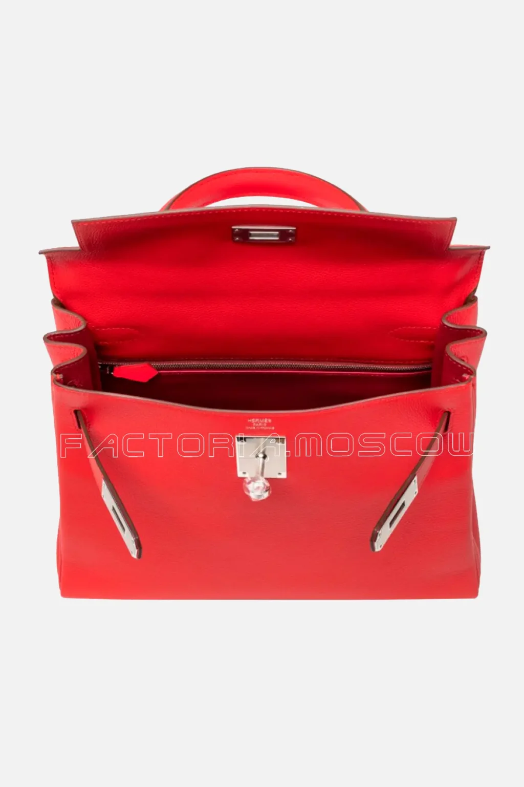 Hermès Kelly Retourne 28 Evercolor Rouge Coeur And Rouge Grenat Evercolor Verso PHW