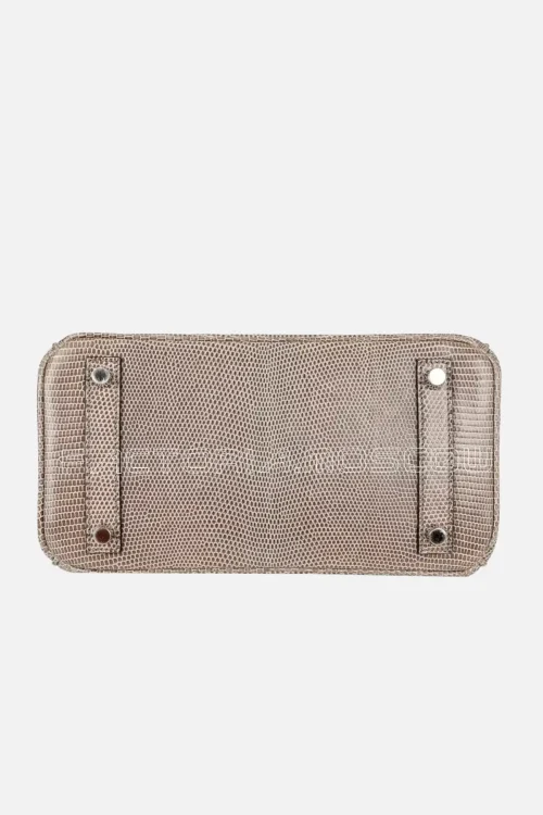 Hermes Birkin 25 Bag Gris Agate Lizard PHW