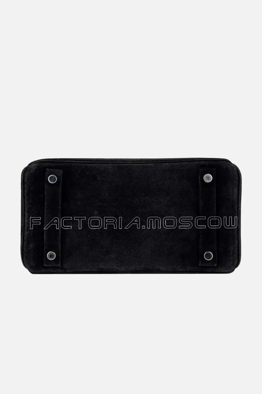 Hermes Birkin 25 Bag Black Doblis Suede PHW