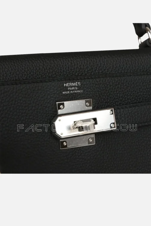 Hermès Kelly Retourne 28 Black Togo PHW