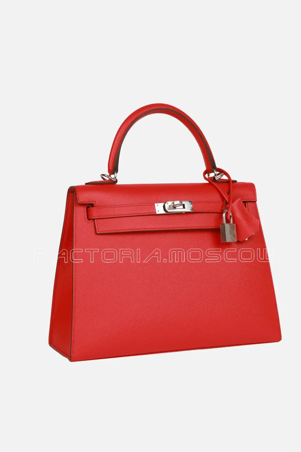 Hermès Kelly Sellier 25 Rouge de Coeur Verso Epsom PHW