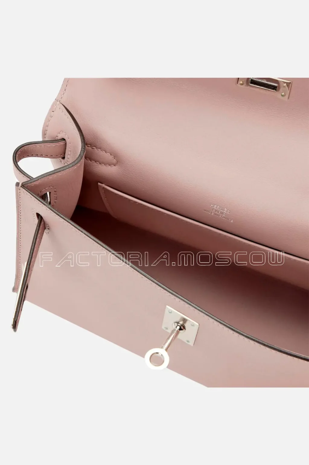 Hermès Kelly Pochette Swift Colour Glycine PHW