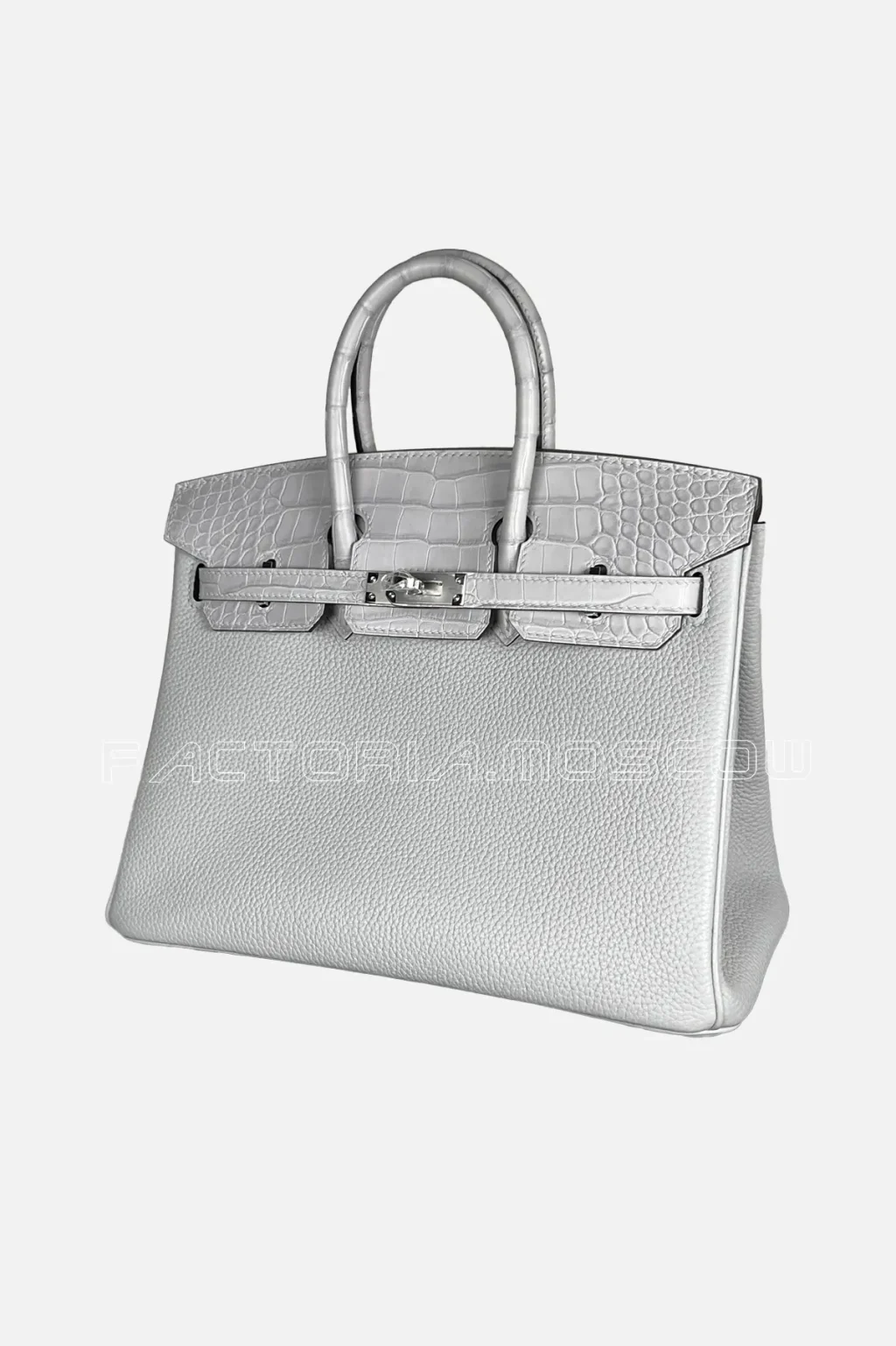 Hermès Birkin Touch 25 Togo/Alligator matte Colour Blue Glacier PHW