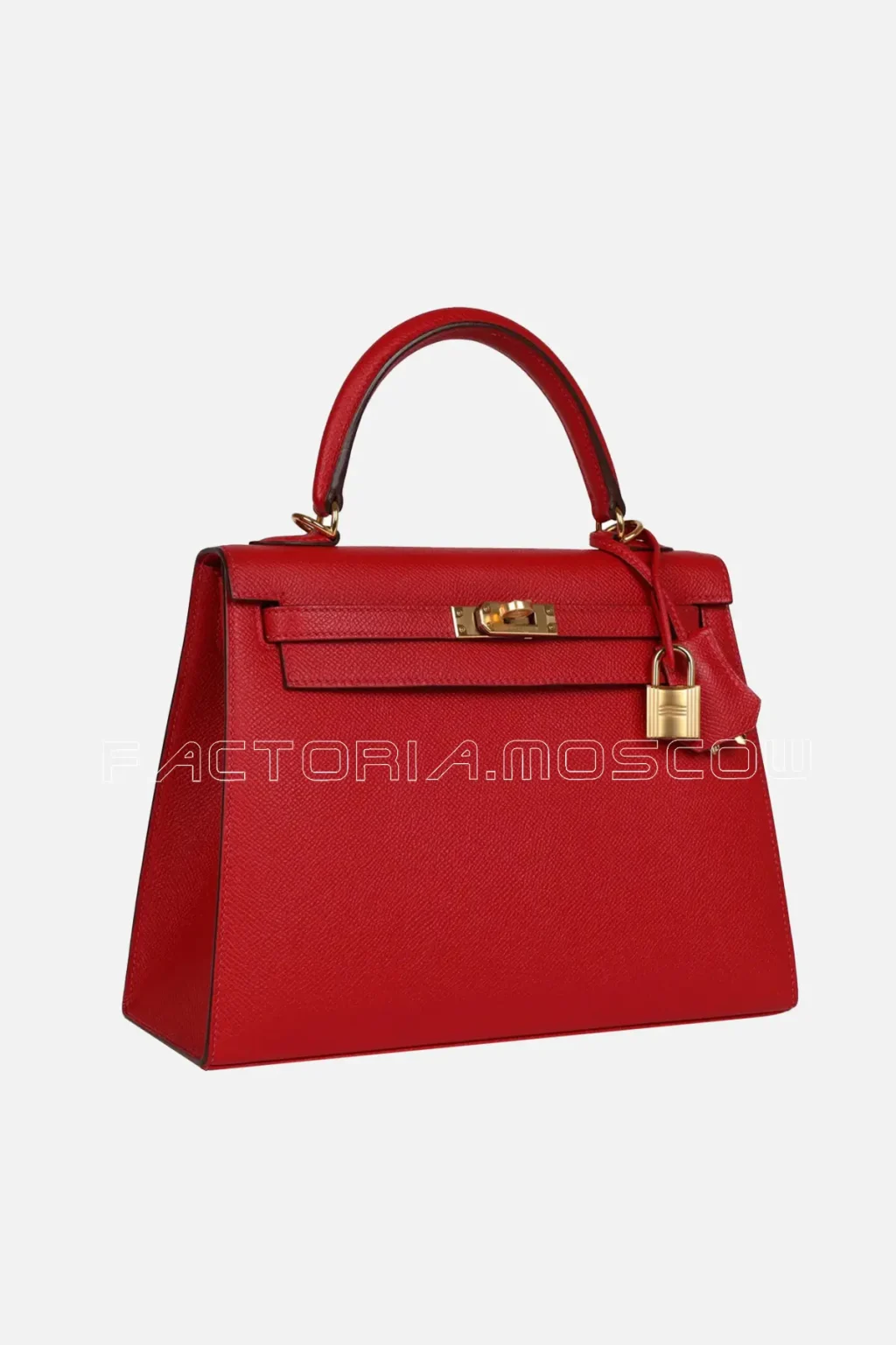 Hermès Kelly Sellier 25 Rouge Casaque Epsom GHW