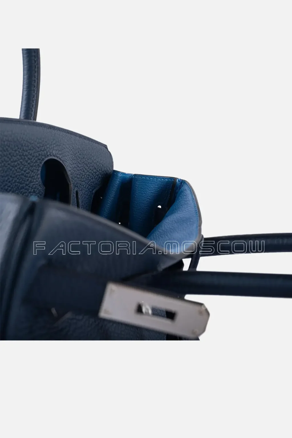 Hermes Verso Birkin 30 Blue de Prusse And Mykonos Clemence Leather PHW