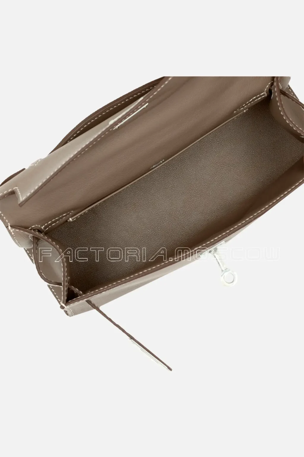 Hermès Kelly Pochette Étoupe Swift PHW