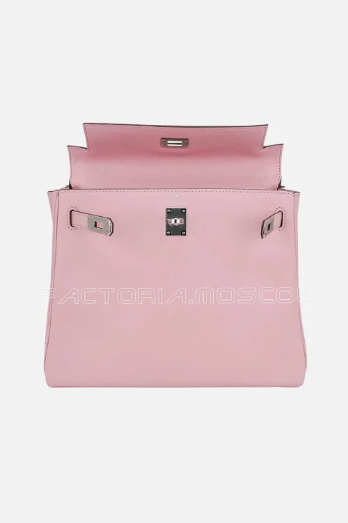Hermes Kelly Retourne 25 Bag Rose Sakura Swift Leather PHW