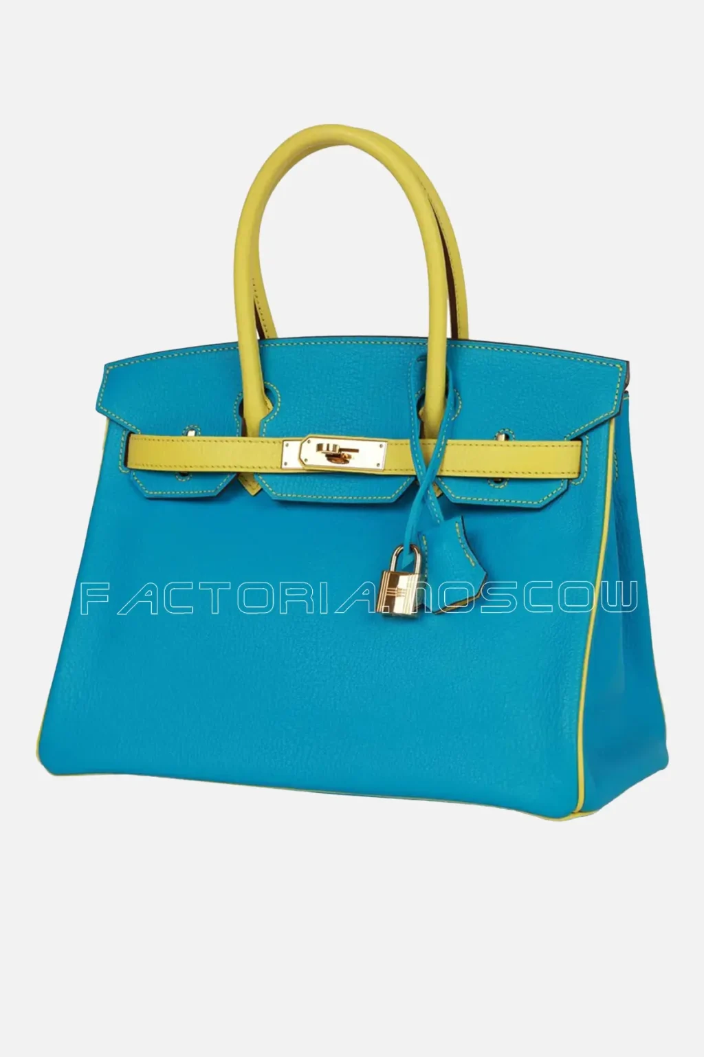 Hermès Special Order (HSS) Birkin 30 Bleu Turquoise and Lime Chevre GHW