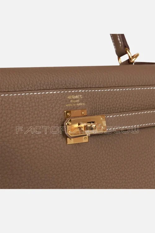 Hermès Kelly Retourne 25 Etoupe Togo GHW