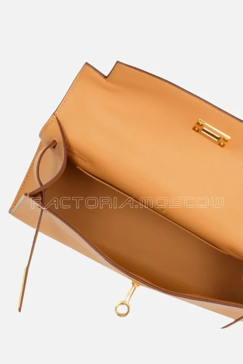 Hermès Kelly Pochette Biscuit Swift GHW