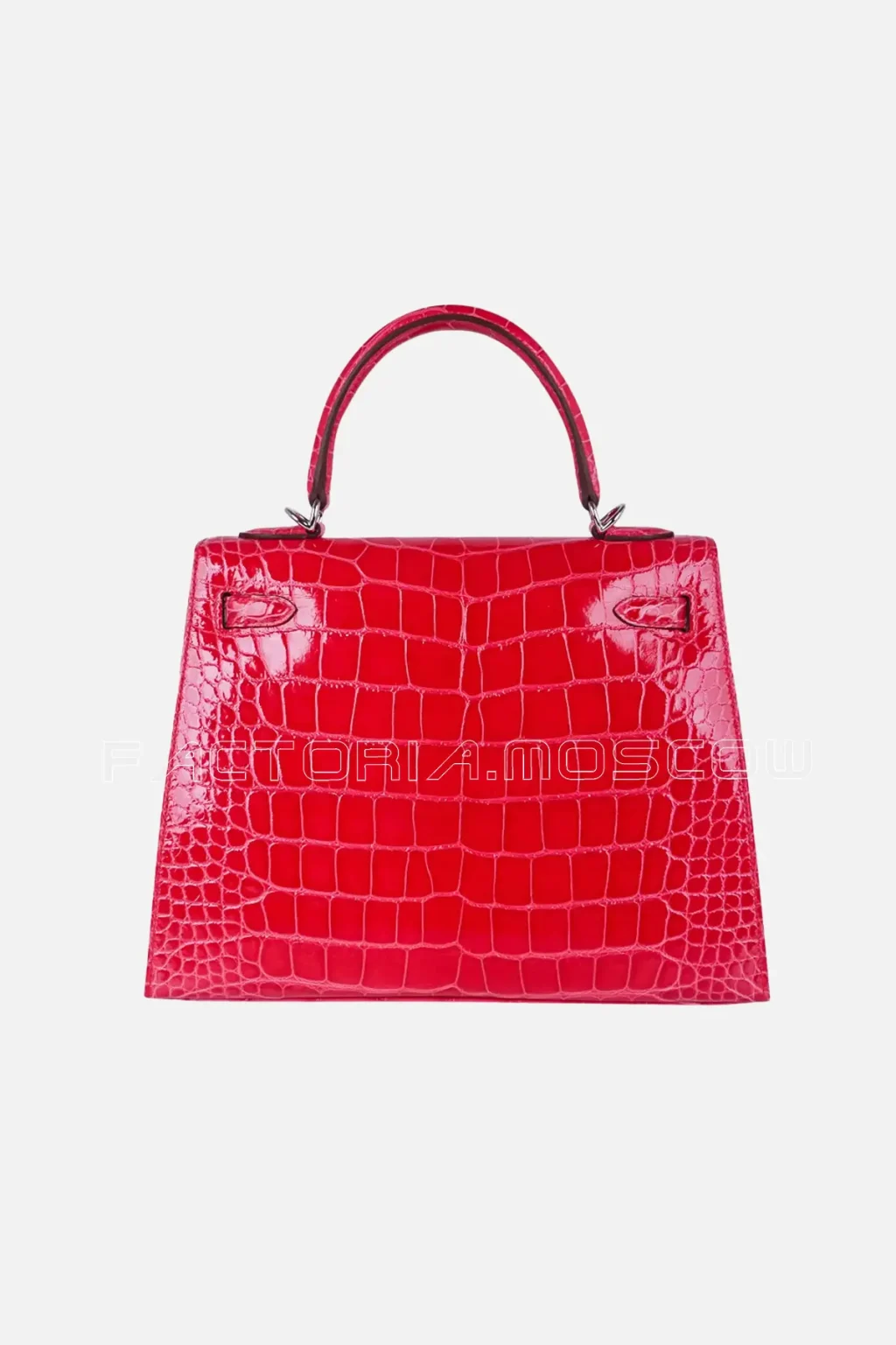 Hermes HSS Kelly Sellier 25 Rose Extreme/Trench Alligator Bag Palladium